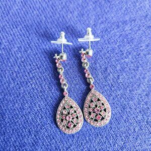 Pink Gemstone Earrings
